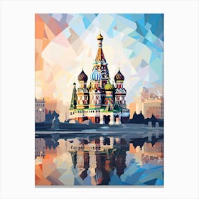 Moscow, Russia, Geometric Illustration 3 Canvas Print