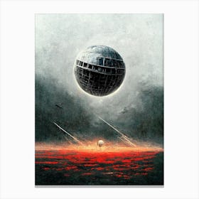Round Spaceship Star Canvas Print