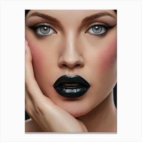 Black Lips Canvas Print