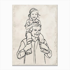 Father And Daughter Canvas Print