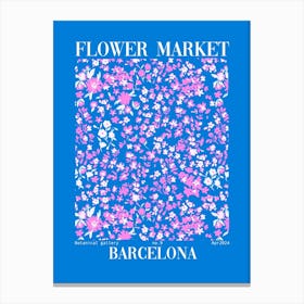 Pop art Flower Market Barcelona Canvas Print