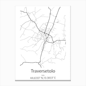 Traversetolo,Italy Minimalist Map Leinwandbilder