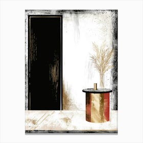 Gold And Black 109 Canvas Print