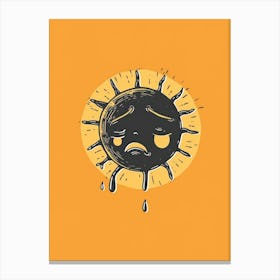 Sad Sun Canvas Print