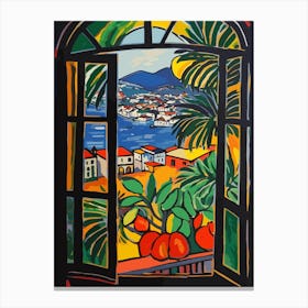 Window View Of Rio De Janeiro In The Style Of Fauvist 3 Canvas Print