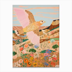 Maximalist Bird Painting House Sparrow 1 Canvas Print