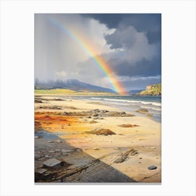 Rainbow Over The Beach Canvas Print