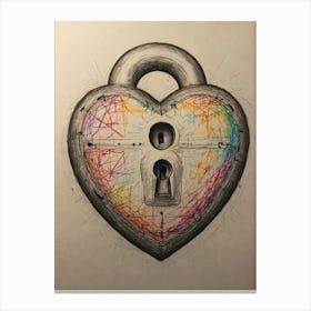 Heart Lock 5 Canvas Print