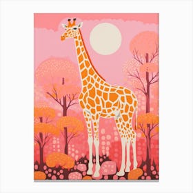 Giraffe Tree Patterns 1 Canvas Print