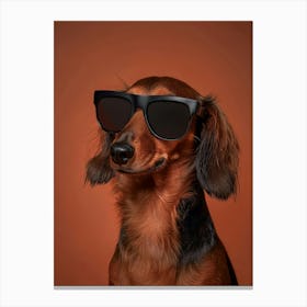 Dachshund In Sunglasses.Generated AI. Art Print Toile