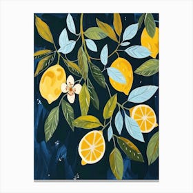 Lemons On A Branch Canvas Print