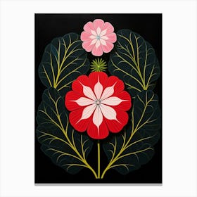 Phlox 4 Hilma Af Klint Inspired Flower Illustration Canvas Print