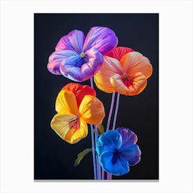 Bright Inflatable Flowers Wild Pansy 1 Canvas Print
