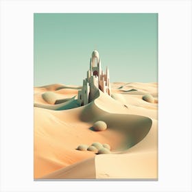 Dune Sand Desert Building Canvas Print