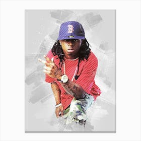 Lil Wayne Watercolor Canvas Print