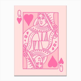 Queen Of Hearts | Pinks Canvas Print