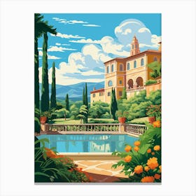 Villa Medici Italy  Illustration 1  Canvas Print