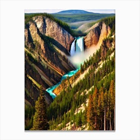 Yellowstone National Park 2 United States Of America Vintage Poster Canvas Print