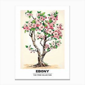 Ebony Tree Storybook Illustration 3 Poster Canvas Print