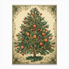 William Morris Style Christmas Tree 21 Canvas Print