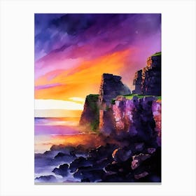 The Giant S Causeway Watercolour 2 Canvas Print