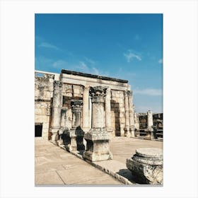 Ruins Of A Synagogue in Caparnaum Canvas Print