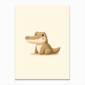 Crocodile Alligator Pastel Nursery Baby Print Canvas Print