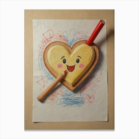 3d Heart Canvas Print