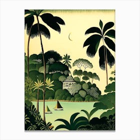Maafushi Island Maldives Rousseau Inspired Tropical Destination Canvas Print