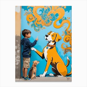 Dog Painting Canvas Print