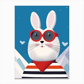Little Arctic Hare 3 Wearing Sunglasses Canvas Print