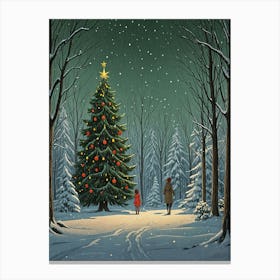 Christmas In The Woods Canvas Print