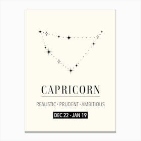 Capricorn Zodiac Sign  Canvas Print