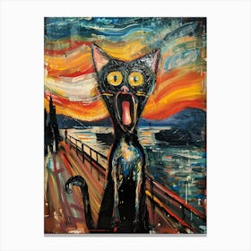 Fantastic Cat Screaming 2 Canvas Print