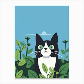 Cat In The Grass 6 Canvas Print