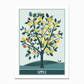 Apple Tree Flat Illustration 8 Poster Canvas Print
