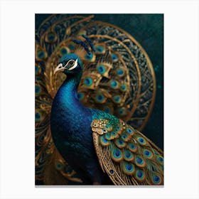 Peacock 40 Canvas Print