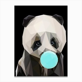 Low Poly Panda Canvas Print