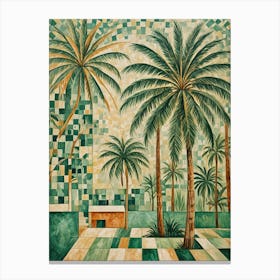 Palm Trees In The Garden Canvas Print