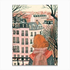 Woman in Paris 2 Canvas Print