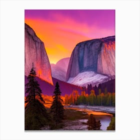 Yosemite National Park Pop Art Photo Canvas Print