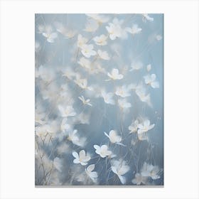 Frosty Botanical Winter Jasmine 4 Canvas Print