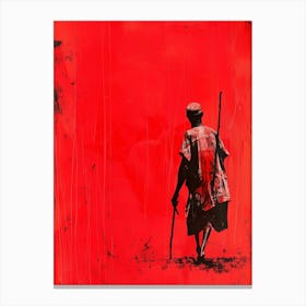 Man With Cane Canvas Print