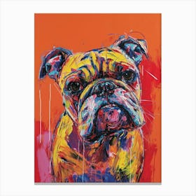 British Bulldog Acrylic Painting 4 Canvas Print