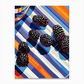 Blackberries Fruit Summer Illustration 2 Canvas Print