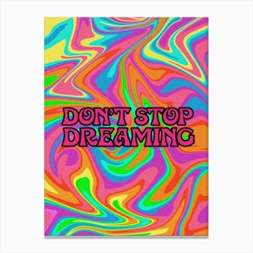 Groovy 70s Inspirational Quote Canvas Print