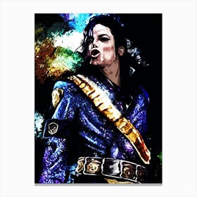 Michael Jackson king of pop music 34 Canvas Print