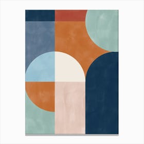 Abstract Geometric Blue Navy Painting No.1 Canvas Print