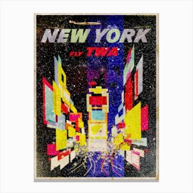 Vintage Travel Poster ― New York Fly Twa Canvas Print