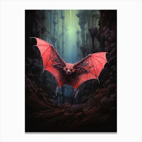 Disk Winged Bat Illustration 2 Canvas Print